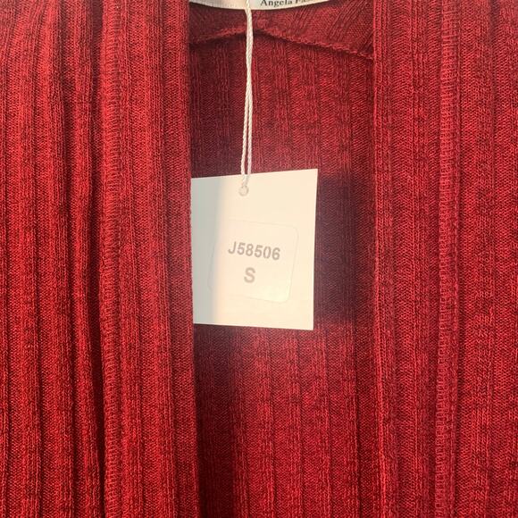 Available by Angela Fashions Red Open Cardigan Sweater Small New with tag - Picture 6 of 9